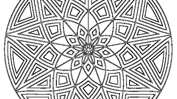 раскраска онлайн Мандала 2