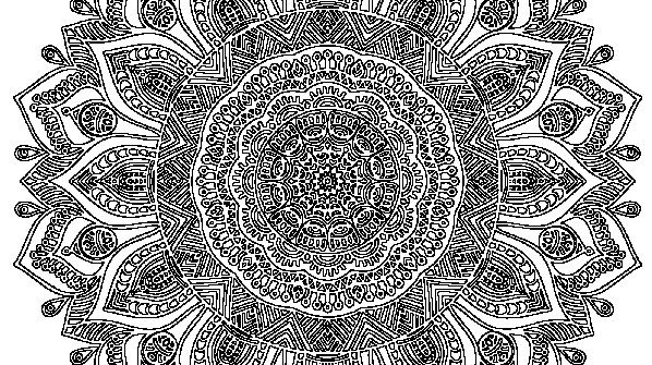 раскраска онлайн Мандала 14