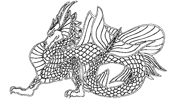 раскраска онлайн Дракон