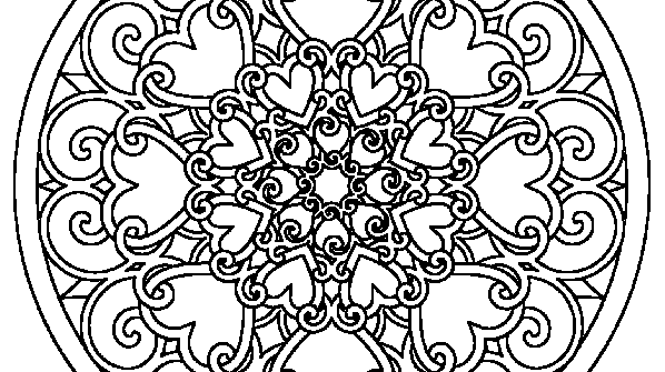 раскраска онлайн Мандала 15