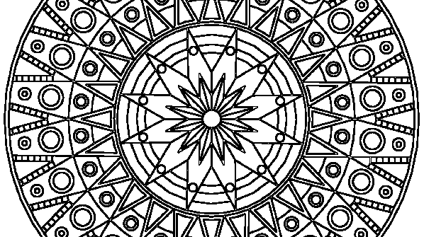 раскраска онлайн Мандала 24