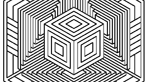 раскраска онлайн Геометрическая иллюзия 3