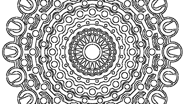 раскраска онлайн Мандала 26