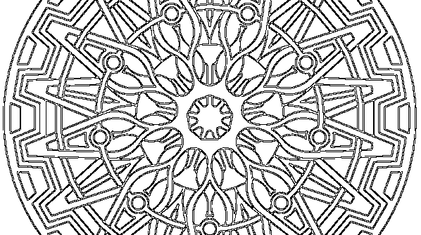 раскраска онлайн Мандала 25