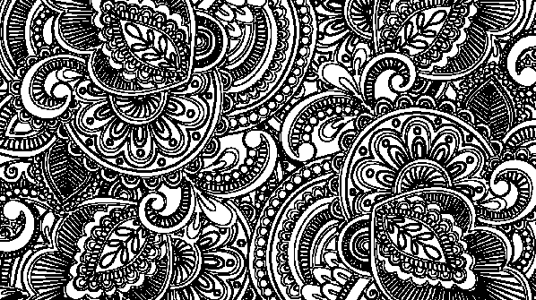 раскраска онлайн Цветочный орнамент