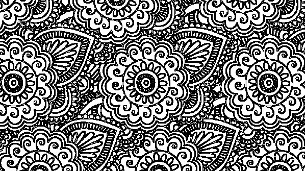 раскраска онлайн Цветочный узор