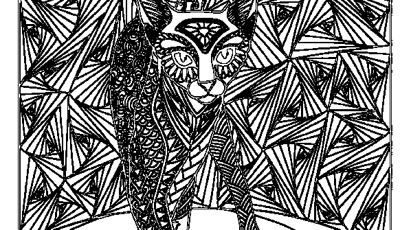 раскраска онлайн Кошка