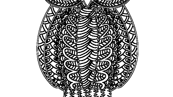 раскраска онлайн Сова 2