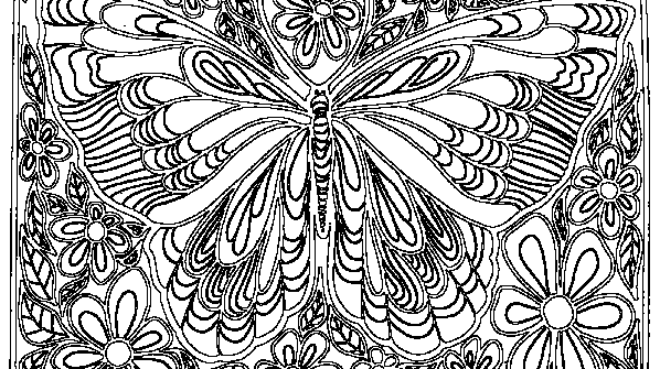 раскраска онлайн Бабочка