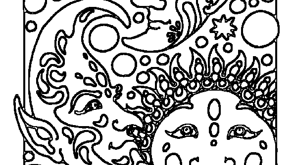 раскраска онлайн Небесные светила