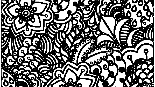 раскраска онлайн Цветочный узор