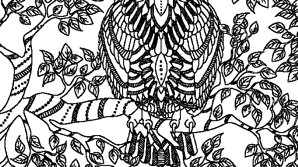 раскраска онлайн Сова 3