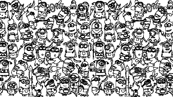 раскраска онлайн Миньоны