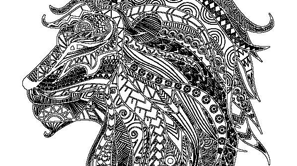 раскраска онлайн Лев