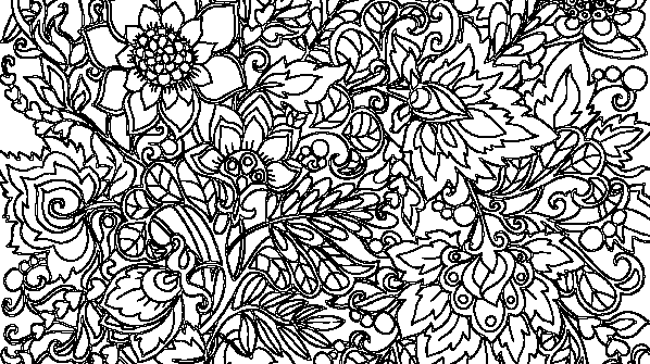 раскраска онлайн Волшебный сад