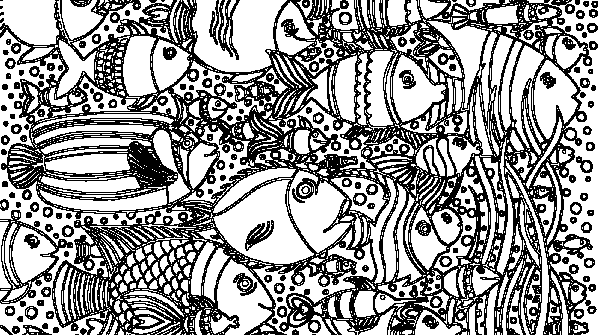 раскраска онлайн Тропический аквариум