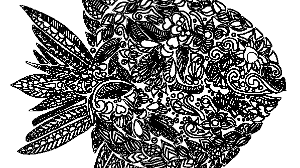 раскраска онлайн Рыбка