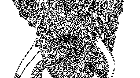 раскраска онлайн Сказочный слон