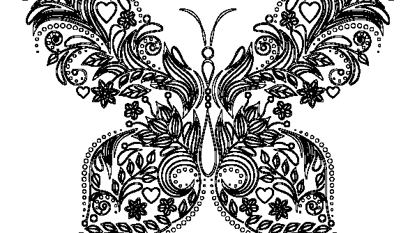 раскраска онлайн Бабочка