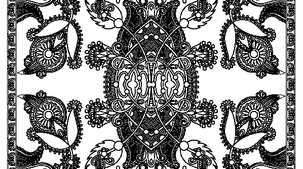 раскраска онлайн Цветочный узор