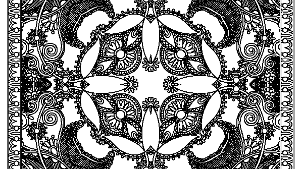 раскраска онлайн Растительный орнамент