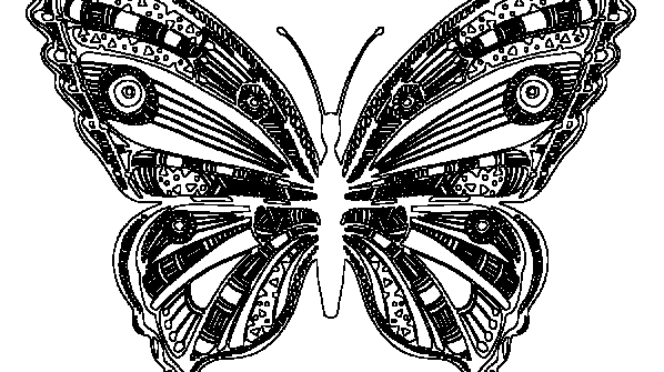 раскраска онлайн Butterfly (бабочка)