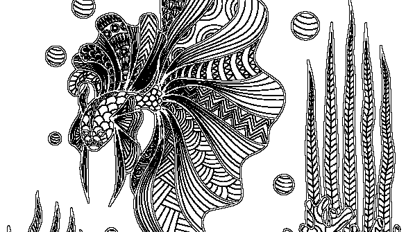 раскраска онлайн Золотая рыбка